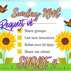 SUNDAY 1/18 🌻NWT 🌻 SHARE 4 🌻REQUEST OK